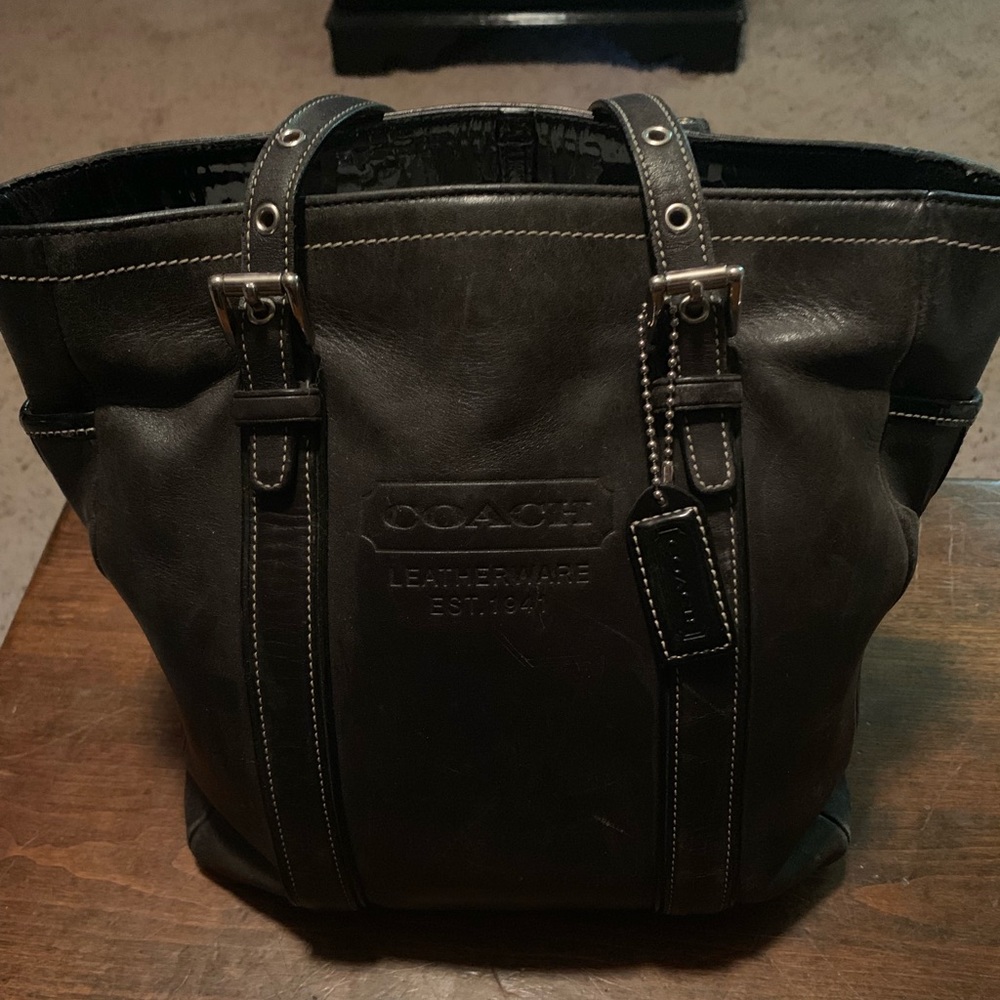 Coach leather tote